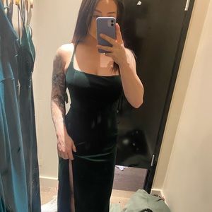 Windsor dress floor length dark green velvet worn once